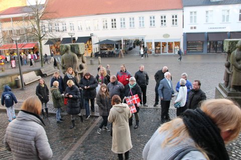 Nogle af vennerne og familien